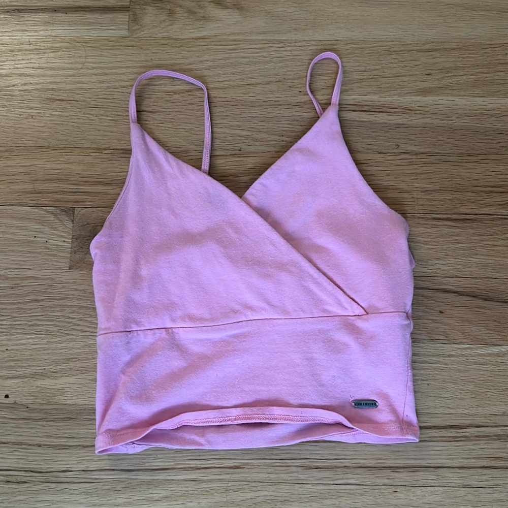 pink crop top